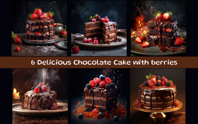 Delicious Chocolate Cake with berries