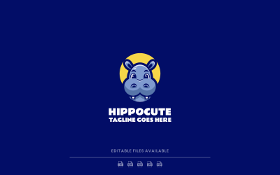 Hipopotam Proste Logo Maskotki