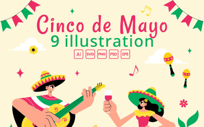 9 Cinco de Mayo Celebration Illustration