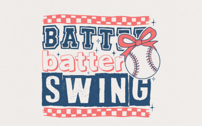 Retro Baseball PNG, Batter Batter Swing Baseball Mom Art, Baseball Game Day Design, Coquette Bow
