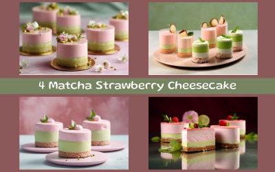 Sernik truskawkowy Matcha