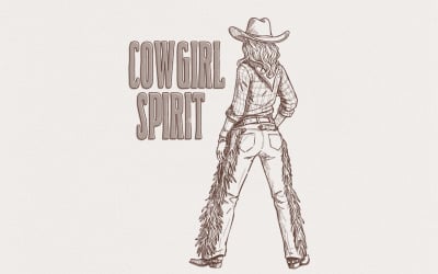 Wild Western Cowgirl Spirit PNG, Retro Cowgirl Style Png, Vintage Western Shirt Png, Country