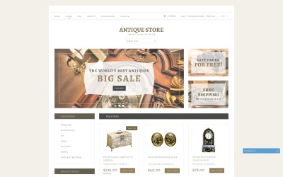Адаптивный Shopify шаблон №50624 на тему магазин антиквариата