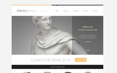 Modello di sito Web reattivo di scultura