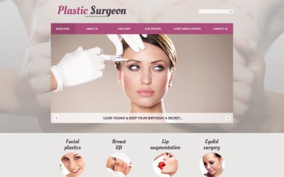 Plasztikai sebészetre reagáló Joomla sablon