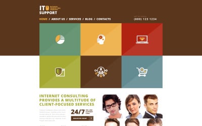 Responsive Trustworthy IT Company Wordpress #50666