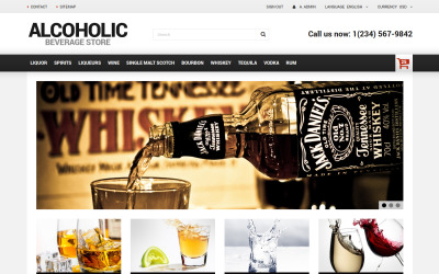 Reszponzív Alcoholic Beverage Store PrestaShop sablon 50670
