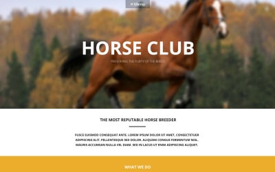 Tema WordPress de cuidados de raça de cavalo de luxo
