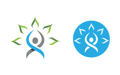Illustrazione vettoriale del logo del trainer di vita sana v.14