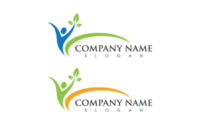 Illustrazione vettoriale del logo del trainer di vita sana v.49
