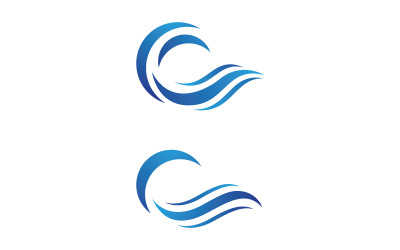 Illustration vectorielle de logo liquide avec vague d&amp;#39;eau V1.48