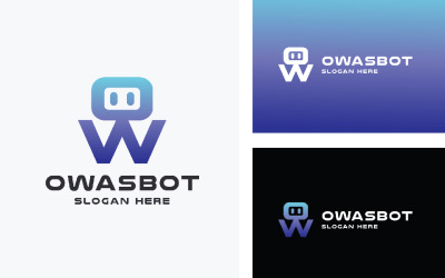 Owasbot Letter O en W Bedrijfslogo