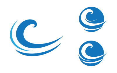 Su dalgası sıvı vektör Logo illüstrasyon tasarımı V1.5