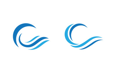 Su dalgası sıvı vektör Logo illüstrasyon tasarımı V1.7