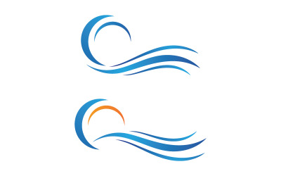 Wasserwelle Flüssigkeit Vektor Logo Illustration Design V1.25