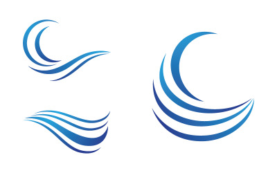 Wasserwellen-Flüssigkeitsvektor-Logo-Illustrationsdesign V1.15