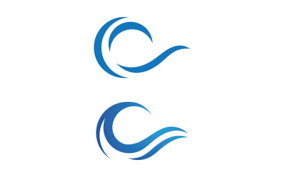 Wasserwellen-Flüssigkeitsvektor-Logo-Illustrationsdesign V1.18