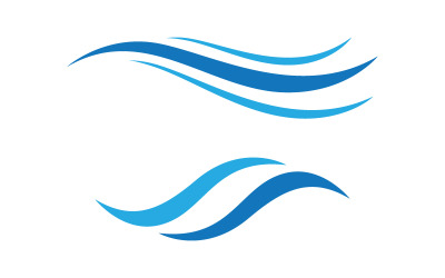 Wasserwellen-Flüssigkeitsvektor-Logo-Illustrationsdesign V1.20