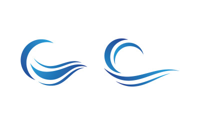 Wasserwellen-Flüssigkeitsvektor-Logo-Illustrationsdesign V1.24