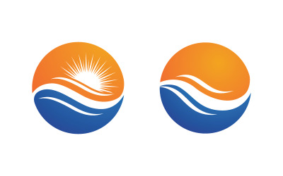 Wasserwellen-Flüssigkeitsvektor-Logo-Illustrationsdesign V1.29