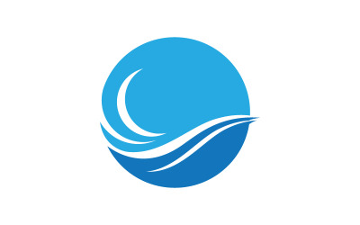Wasserwellen-Flüssigkeitsvektor-Logo-Illustrationsdesign V1.30