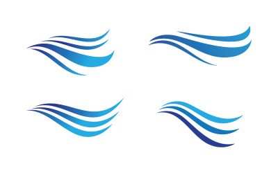Watergolf vloeistof vector Logo illustratie ontwerp V1.26