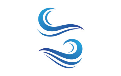 Watergolf vloeistof vector Logo illustratie ontwerp V1.33