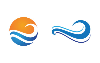 Watergolf vloeistof vector Logo illustratie ontwerp V1.37