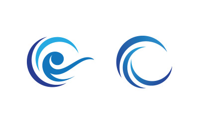 Watergolf vloeistof vector Logo illustratie ontwerp V1.39