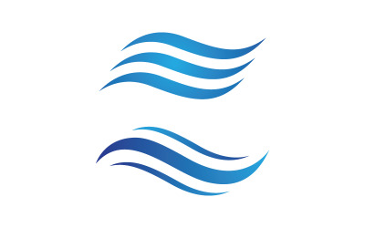 Watergolf vloeistof vector Logo illustratie ontwerp V1.41