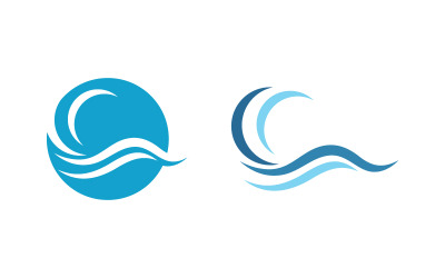 Watergolf vloeistof vector Logo illustratie ontwerp V1.42