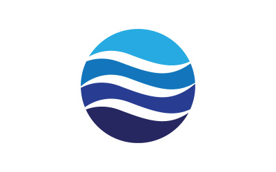 Watergolf vloeistof vector Logo illustratie ontwerp V1.43