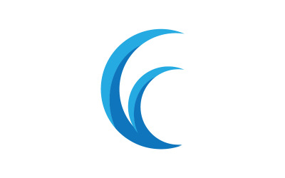 Watergolf vloeistof vector Logo illustratie ontwerp V1.44