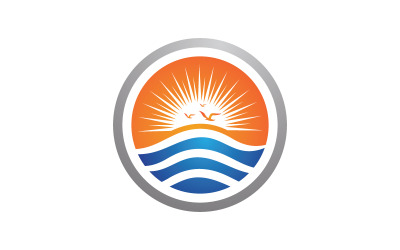 Watergolf vloeistof vector Logo illustratie ontwerp V1.45