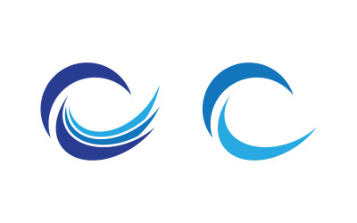 Watergolf vloeistof vector Logo illustratie ontwerp V1.47