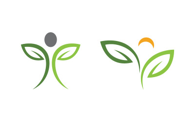 Gesundes Leben Menschliches Zeichen Logo Zeichen Illustration v.4