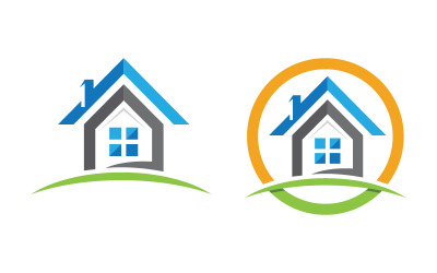 Home industrieel Eigendom concept pictogram logo illustratie v.8