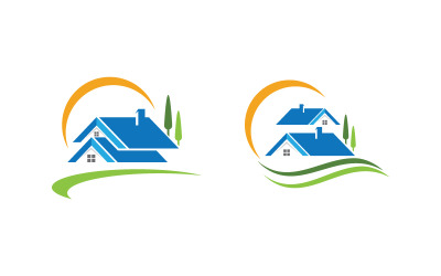 Home industrieel Eigendom concept pictogram logo illustratie v.9