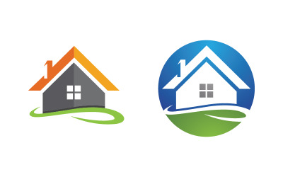 Home proprietà industriale concetto icona logo illustrazione v.12