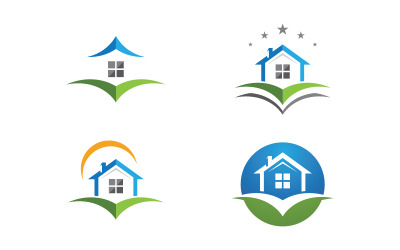Home proprietà industriale concetto icona logo illustrazione v.58