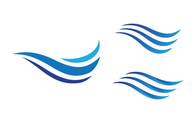 Illustration vectorielle de logo liquide avec vague d&amp;#39;eau V1.38