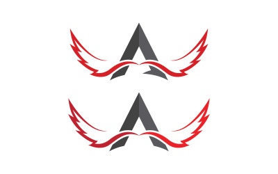 Modèle d&amp;#39;icône d&amp;#39;aile d&amp;#39;aigle et de faucon, illustration de logo v.6