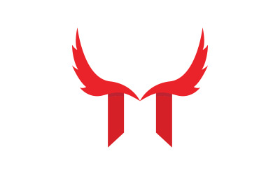 Plantilla de diseño de logotipo, ilustración, icono de ala de águila y halcón (v.9)