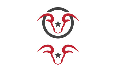 Szablon projektu ikony wektorowej logo Taurus Horn v.10