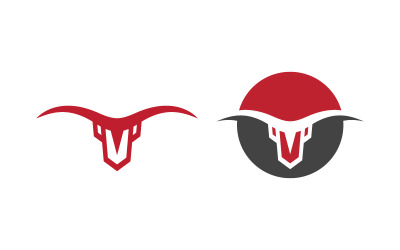 Szablon projektu ikony wektorowej logo Taurus Horn v.11