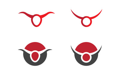 Szablon projektu ikony wektorowej logo Taurus Horn v.13