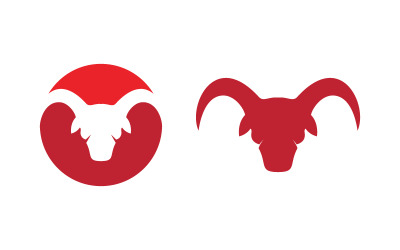 Taurus Horn Logo vector icon illustration design template v.1