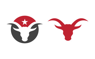 Taurus Horn Logo vector icon illustration design template v.3