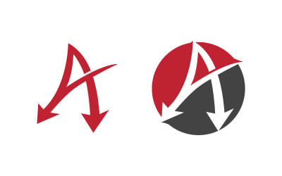 A Harfi Logo İş Konsepti Tasarım Şablonu v.7