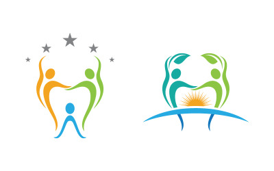 Dental Medical Care Logo-Symbol, Vektor-Design-Vorlage v.4